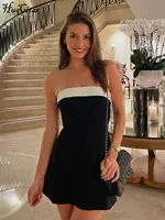 Patchwork Sexy Bodycon Mini Dress – Bold Color Block