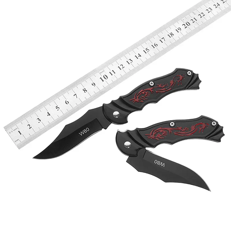 

New Stainless Steel Folding Pocket Knife Back Clip Design EDC Outdoor Camping Survival Tools Household Fruit Paring Knife