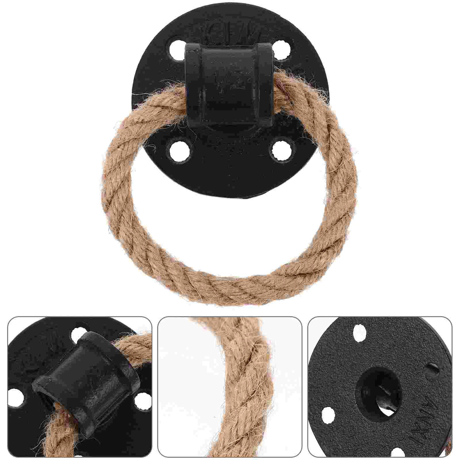 

2 Pcs Rope Pull Ring Farmhouse Knobs Vanity Dresser Cupboard Handle Wardrobe