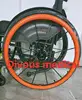 （2X）Anti-slip Cost-effective Multi-color Silicone Protective Rubber Ring For Disabled Wheelchair Trolley Ring 2