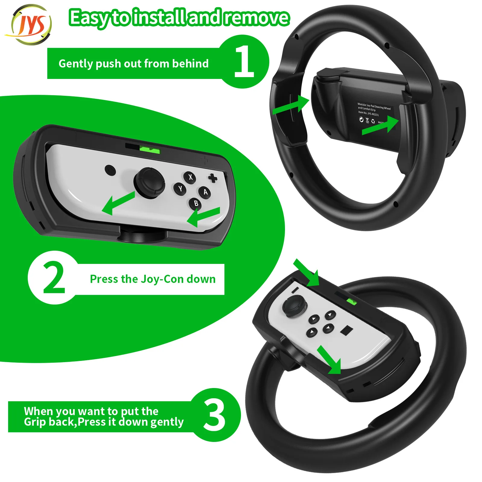 NEW For Switch gamepad for Switch/Switch OLED Kart steering wheel + 2-in-1 joy-con hand grip set switch OLED Accessories