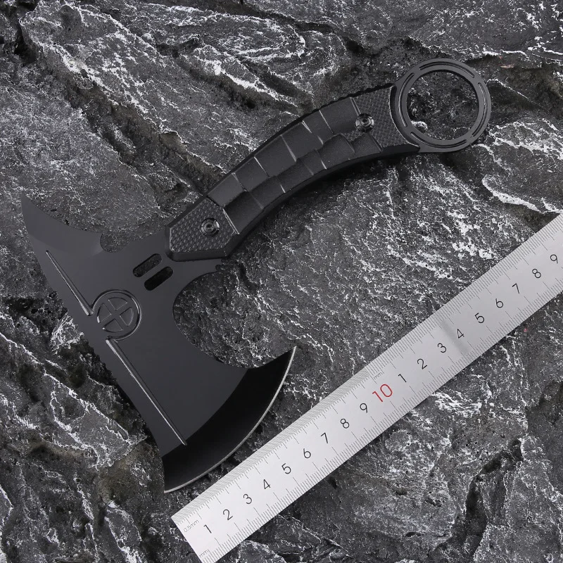 Outdoor multifunctional axe, camping, firefighting, self-defense, garden cutting, chopping wood, practical axe for home use 4