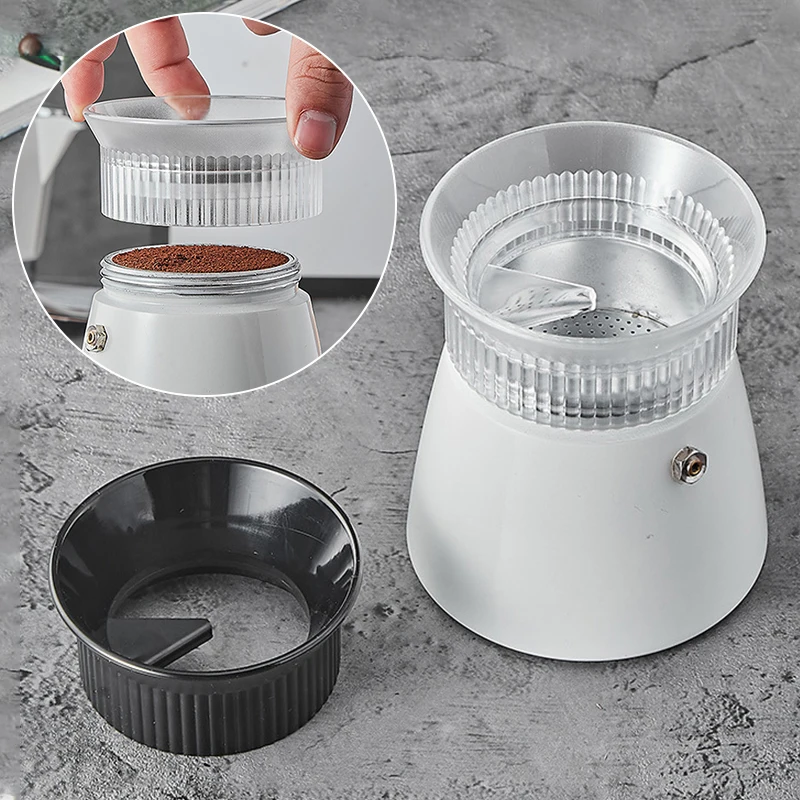 Coffee Tamper Rotary Moka Pot Powder Dosing Ring Moka Dispenser