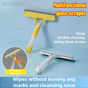 3-in-1 Shower Scraper Cleaner Bathrooms Glass Cleaning Mirror with Watering Can Squeegee Clean Floor Window Tool Water Wiper 1