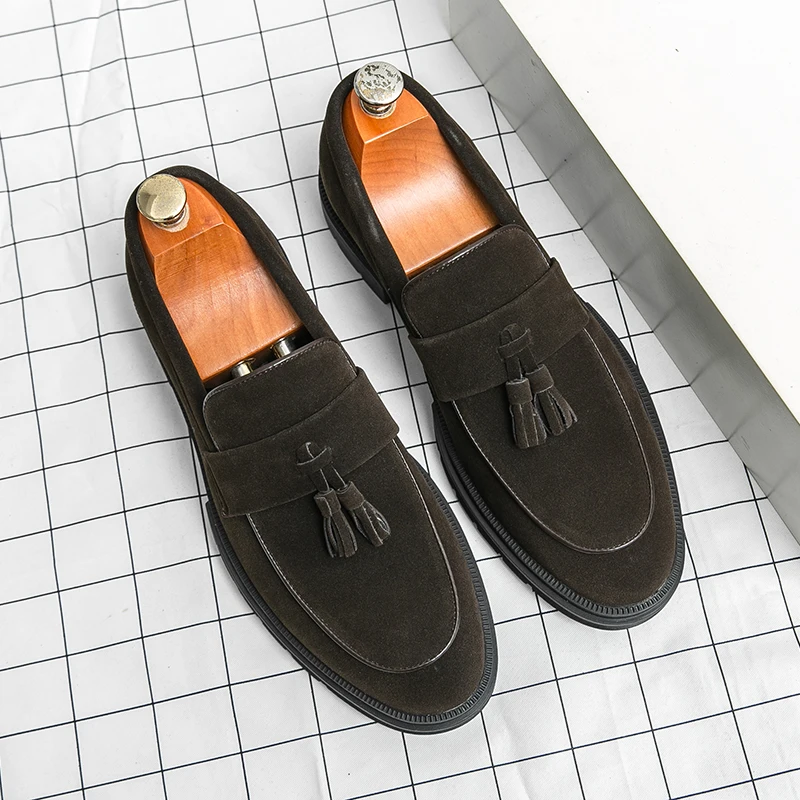 Hot Selling Soft Soled Comfortable Loafers Europe America Massage Soles Men's Commuting Work Shoes Party Men's Formal Shoes