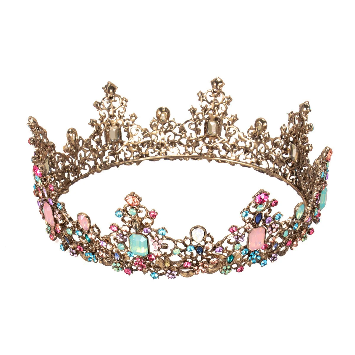 

Rhinestone Crown Vintage Tiara Queens Birthday Costume Crown Bridal Crowns Photo Prop Hairpiece Hair Accessories