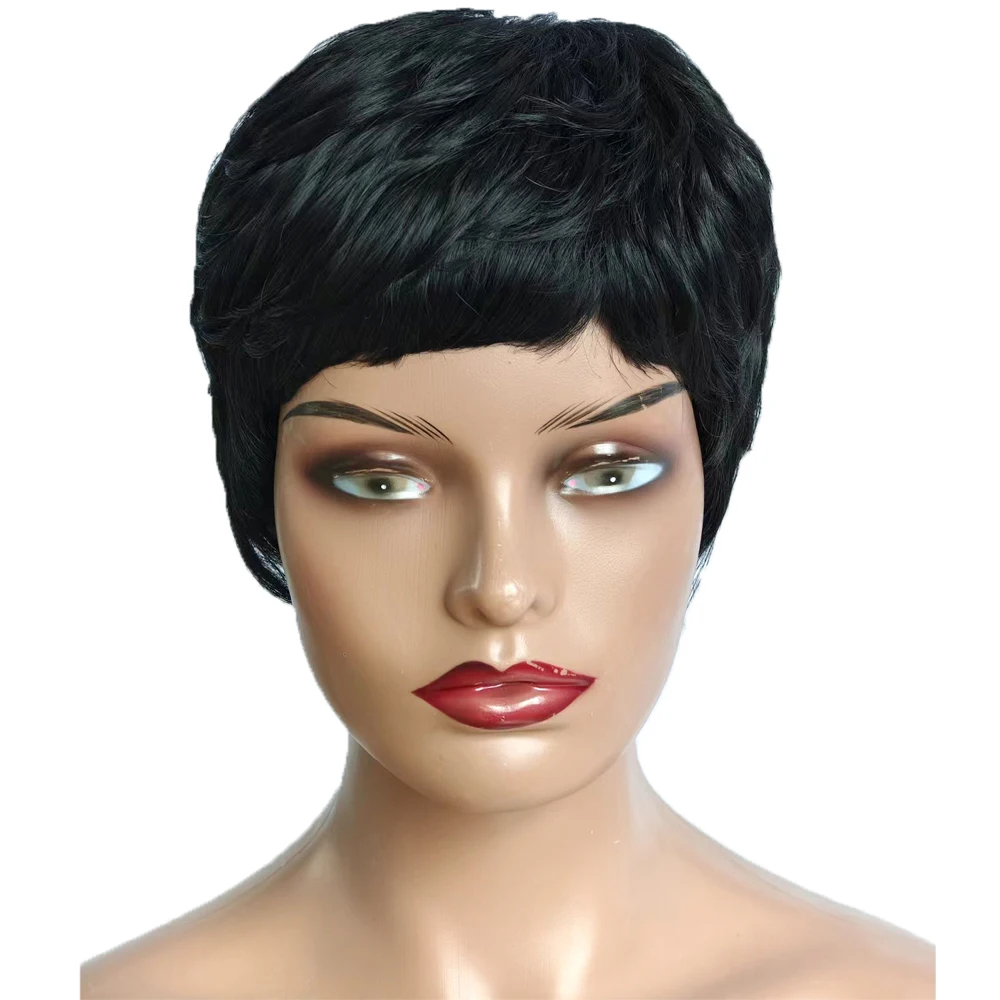 Synthetic Wig BeiSDWig Heat Resistant for Black Women Short Pixie Cut 4 Colors