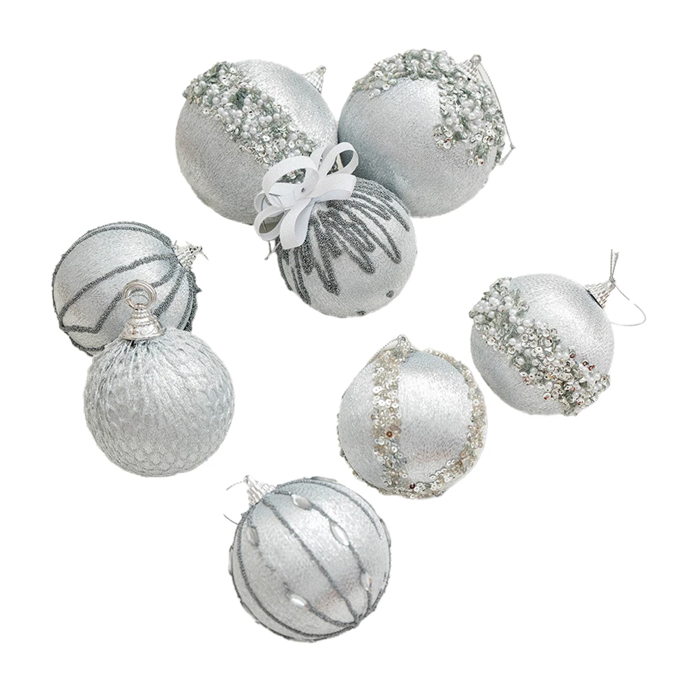 thumbnail image 1 of Adornos navideños de espuma de 8 a 10 cm, bolas de plástico irrompibles y brillantes, decoración colgante para árbol de Navidad, decoraciones navideñas 2024, 1 of 5