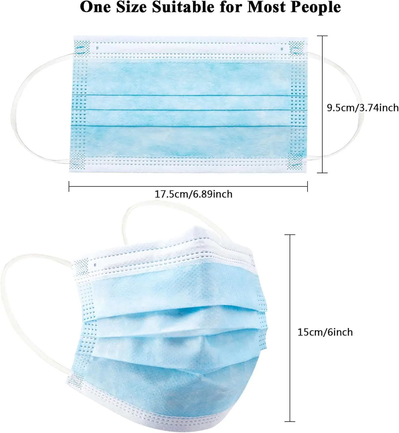 Masques chirurgicaux Type IIR Bleu - Lot de 10, 25, 50 ou 100 pièces