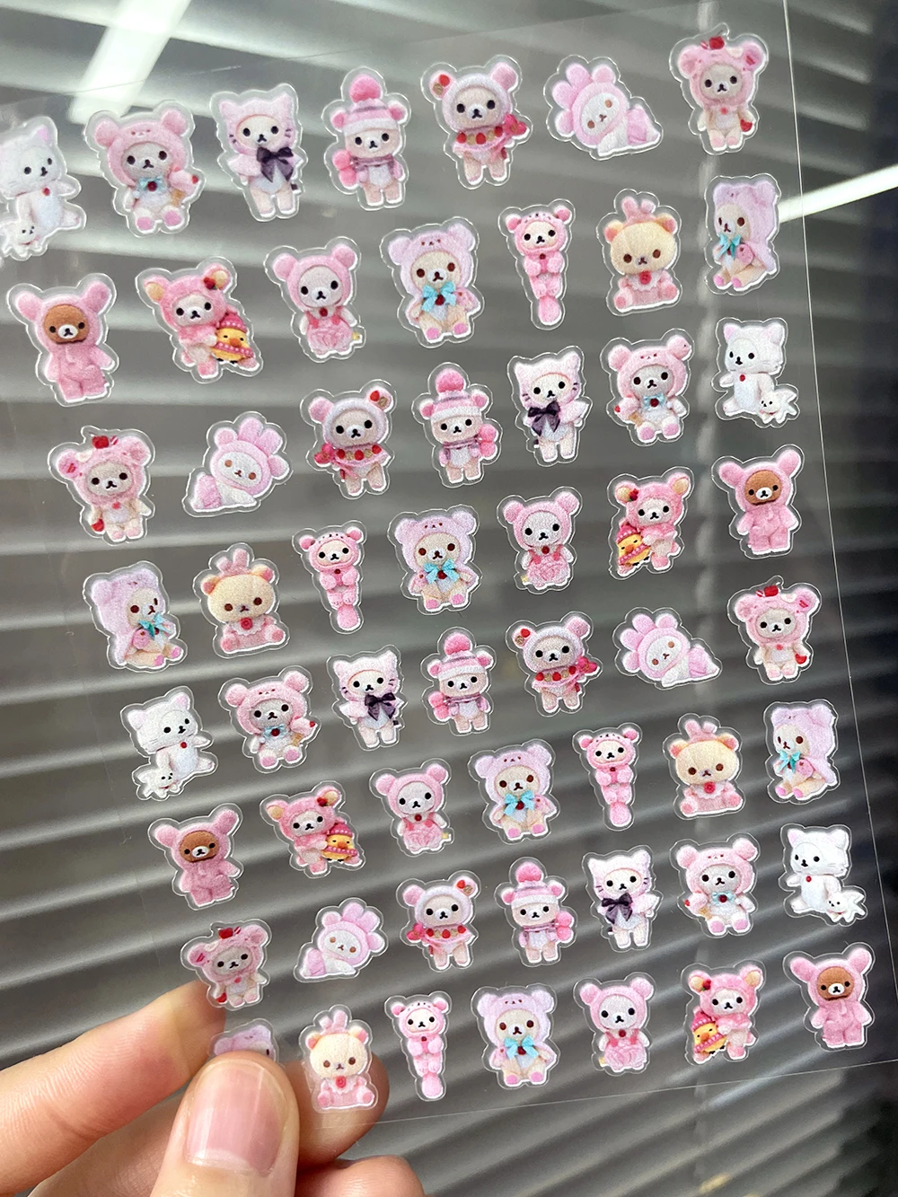 Kawaii Rilakkuma Expressions Nail Art Stickers - Cute and Waterproof Decals