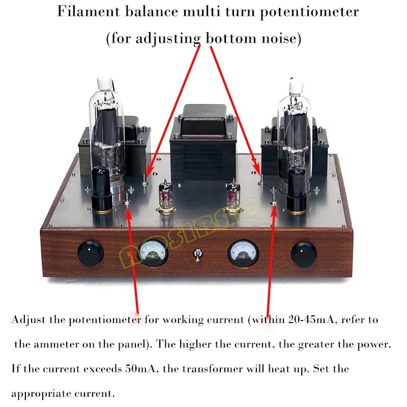 AIYIMA SMSL 6P6P Push 805A Single-ended Class A Vacuum tube Amplifier 45W+45W Pure manual welding 805 tube Amplifier Audio 5
