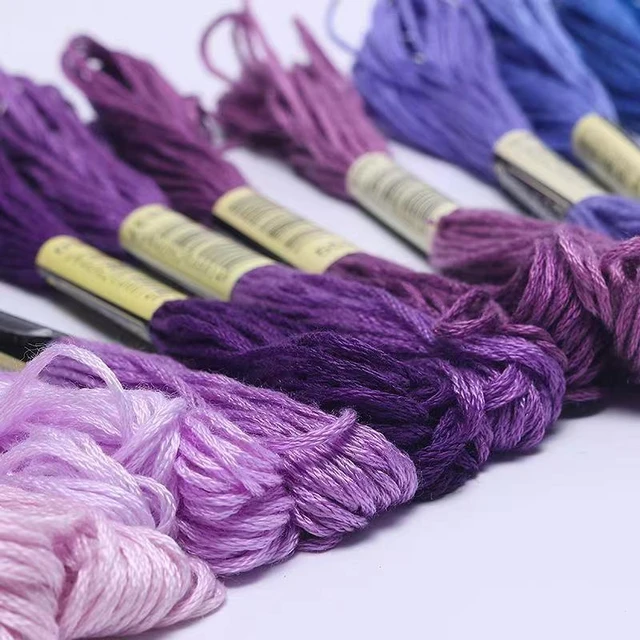 7.5m Multi Colors Cross Stitch Cotton Embroidery Thread Floss Sewing Skeins  UK