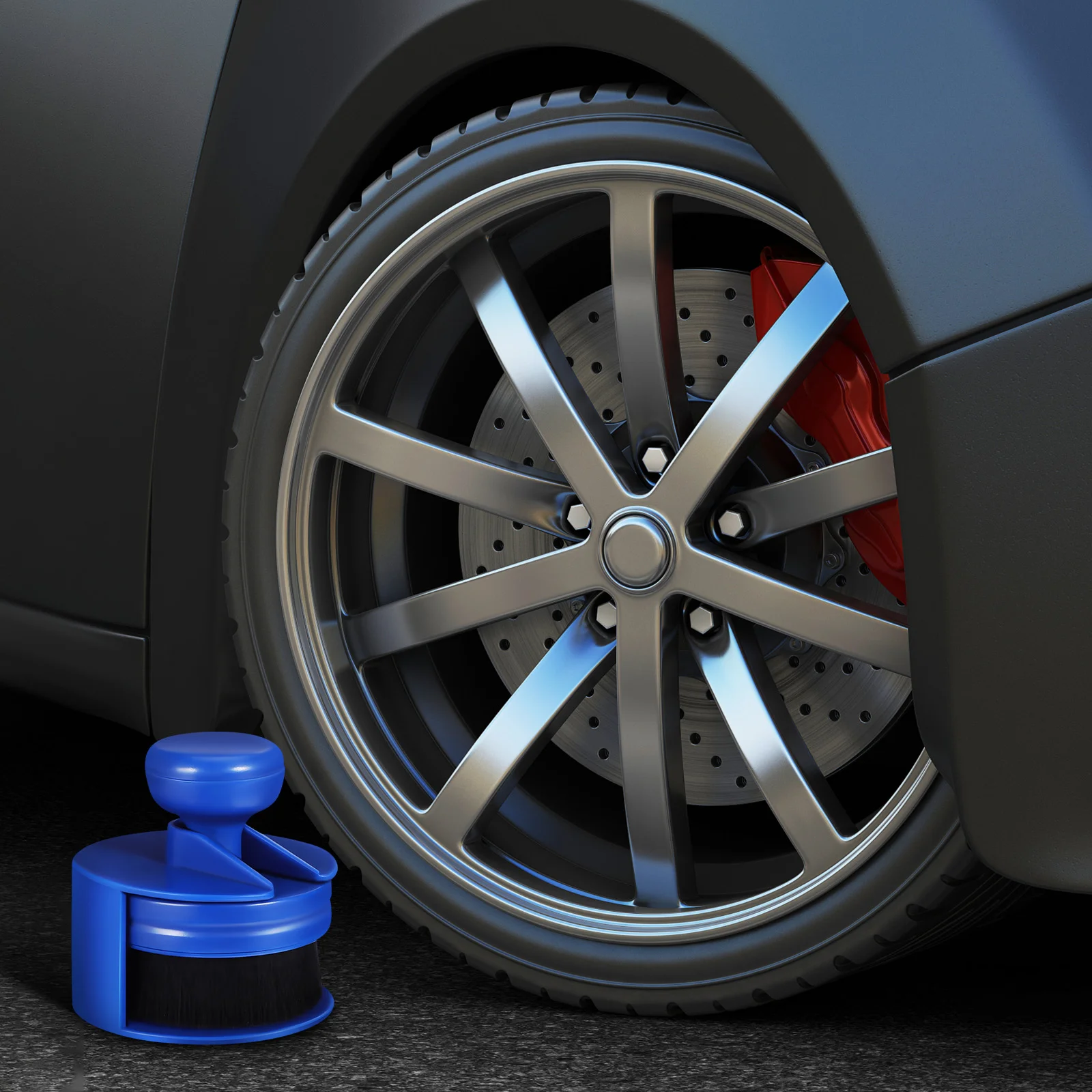 Tire Multifunctional Brush Shine Wheel for Cleaning Wheels Sponge Applicator Car Detailing Blue Washing wheel cleaning brush wheel brush wheel tire cleaning brush tire shine applicator brush