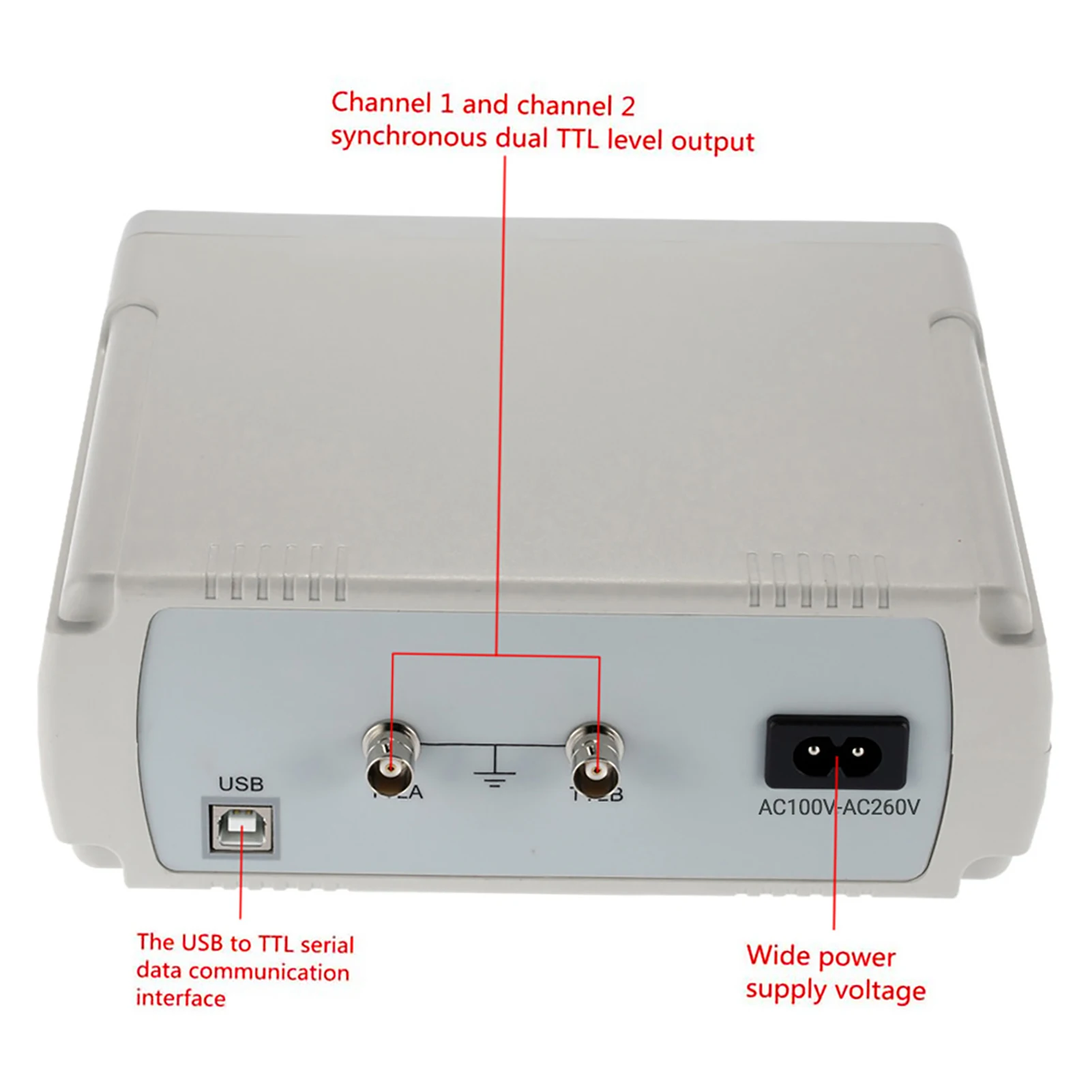 Digital DDS Dual Channel Function Signal Source Generator Arbitrary Waveform Pulse Frequency Meter 12Bits 250MSa/s Sine Wave 6MH