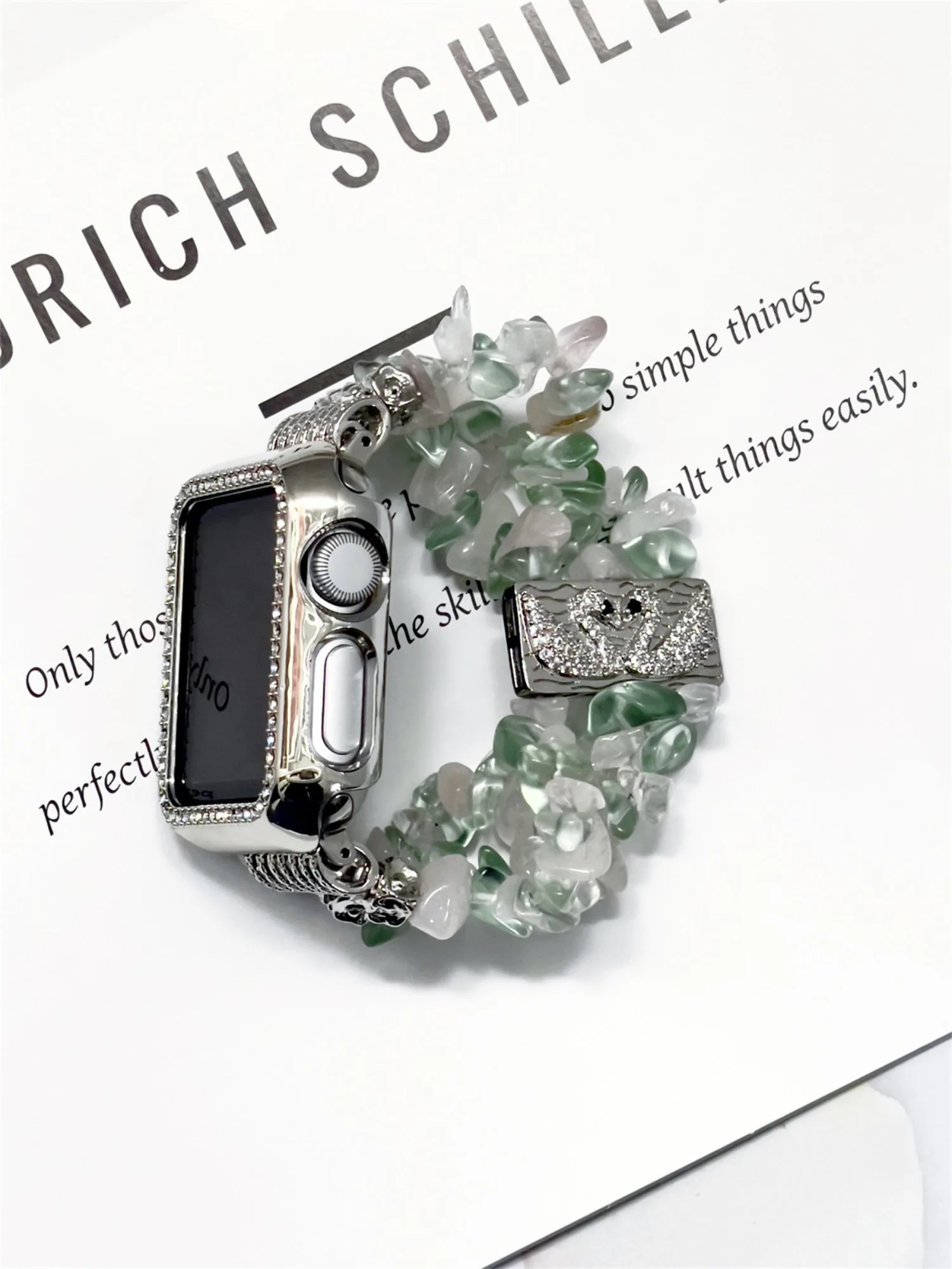 Bracelet de montre à bijoux pour iWatch Ultra 2 Se 9/8/7/6 Bracelet de montre tendance 42/44/45/49 mm 38/40/41 mm_voghion.com