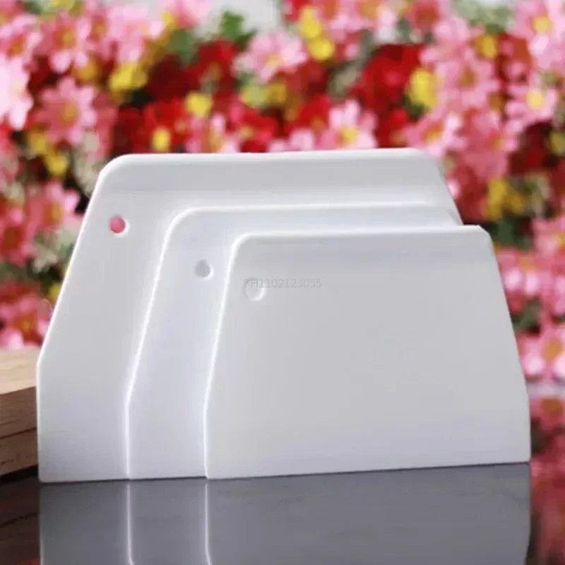 Cake Spatulas Tools Fondant Sugarcraft Trapezoid Bread Baker Butter Knife White Board Plastic Pastry Cutter Pizza Dough Scraper