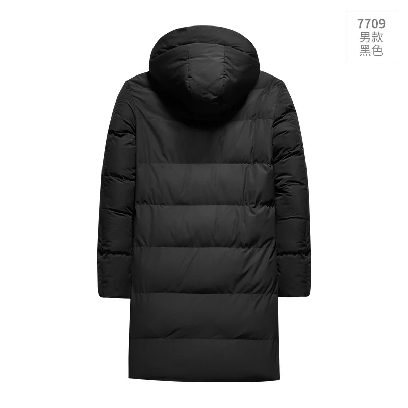 Down Cotton Coat Long and Thick In Winter Fashionable Handsome Hooded Man's Cold Proof Coat Outdoor Training Padded Jacket