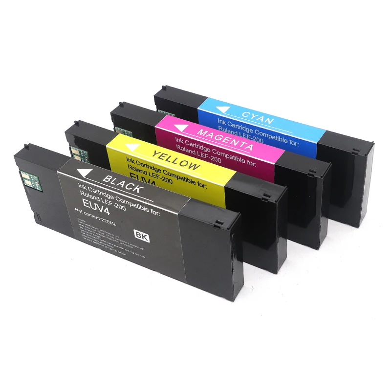 ECO-UV UV 잉크 카트리지, 롤랜드 LEF-20 LEF-10 LEF-12 LEF-300 LEC-330 LEC-300 LEC540 프린터용, EUV2, EUV3, EUV4, EUV5, 220ml