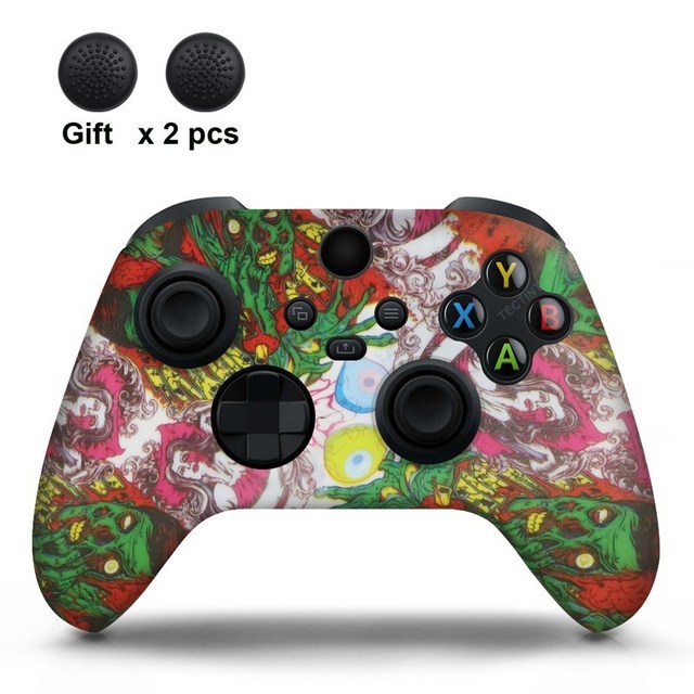 Silicone Case For Xbox Series X/S Controller Protective Skin Gamepad Rubber Skin Thumb Grips Cap Joystick Cover Shell