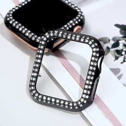 Glamorous Diamond Protector Bling Case for Women - Hard PC Bumper Cover for Smartwatches (Black)