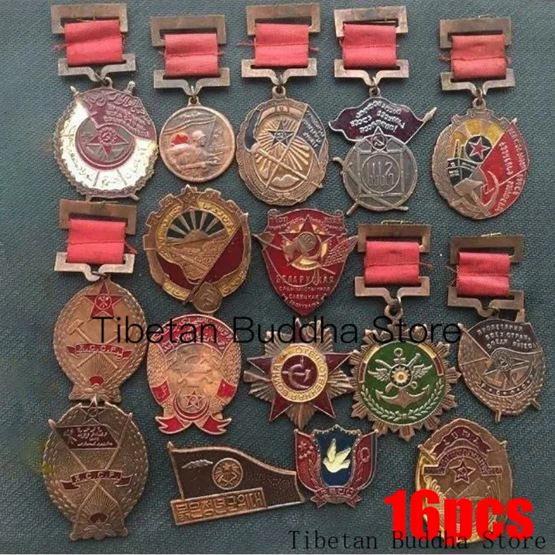 16 Pezzi Di Medaglie Sovietica Complete Medaglie Di Prima Classe Della Seconda Guerra Mondiale Distintivi Russi Medaglia Commemorativa Wwii Patriottis