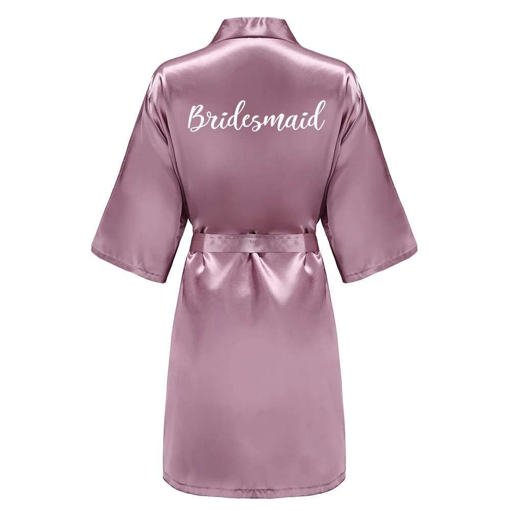 Mauve Robe Bride Bridesmaid Mother Sister of the Bride Wedding Gift Bathrobe Kimono Satin for women dress,women sleepwear,bride robes,silk robe,sleepwear pajamas,cotton bathrobe