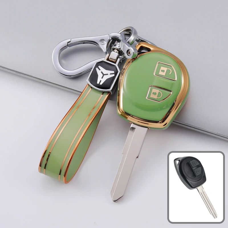 Fashion Tpu Car Key Cover Per Suzuki Window Grand Liana Cap Sx4 Swift Vitara 2 Button Key Case Portachiavi Alarm