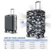 Custom Black Modern Military Camouflage Camo Style Luggage Cover Elastic Travel Suitcase Protective Covers Suit For 18-32 inch 6