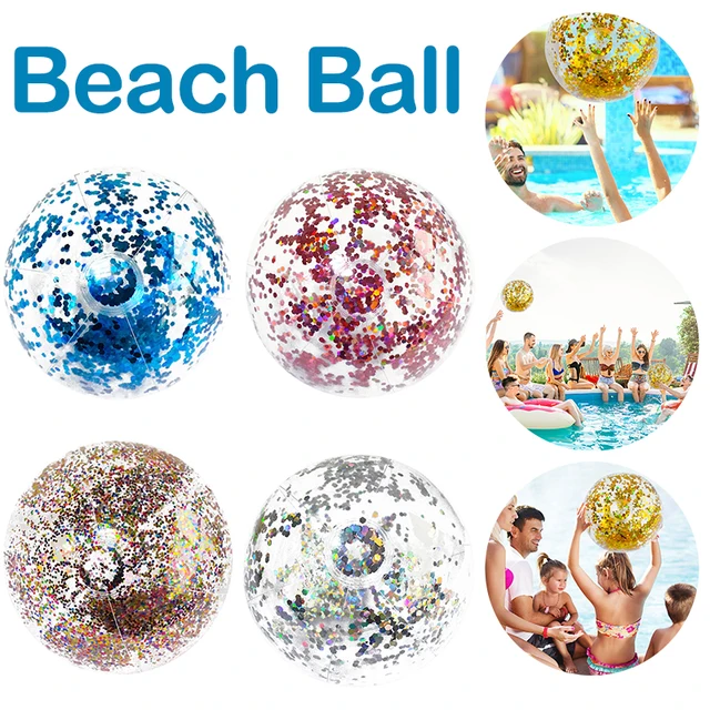 Glitter Beach Ball Inflatable Beach Balls: Fun and Sparkle for Summer!