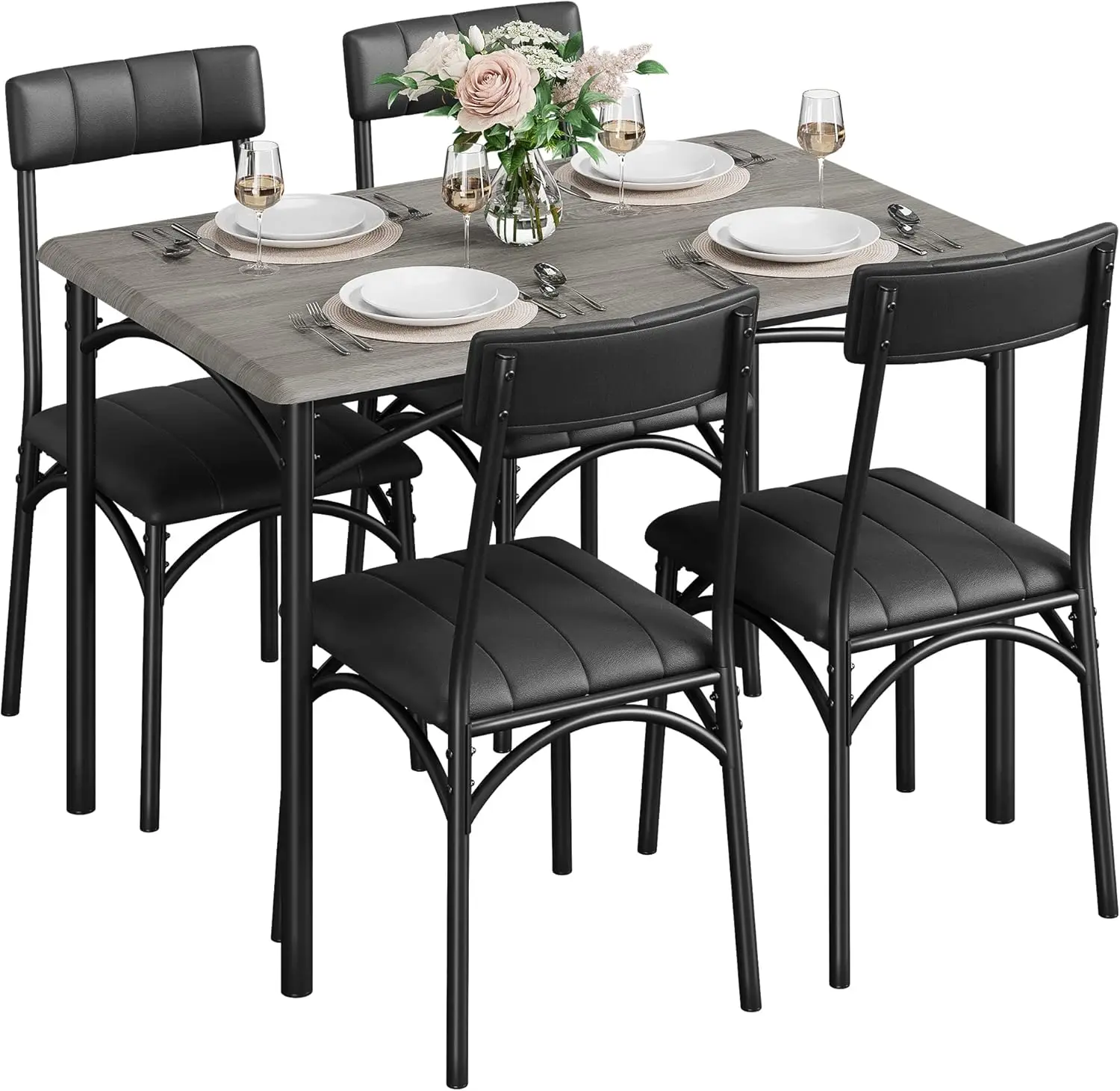 5-Piece Industrial Dining Set 1