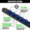 1Pcs 360 Degrees Swivel Socket Organizer 1/4inch 3/8inch 1/2inch Premium Quality Socket Clip Rail Holder Socket Organizer Tools 2
