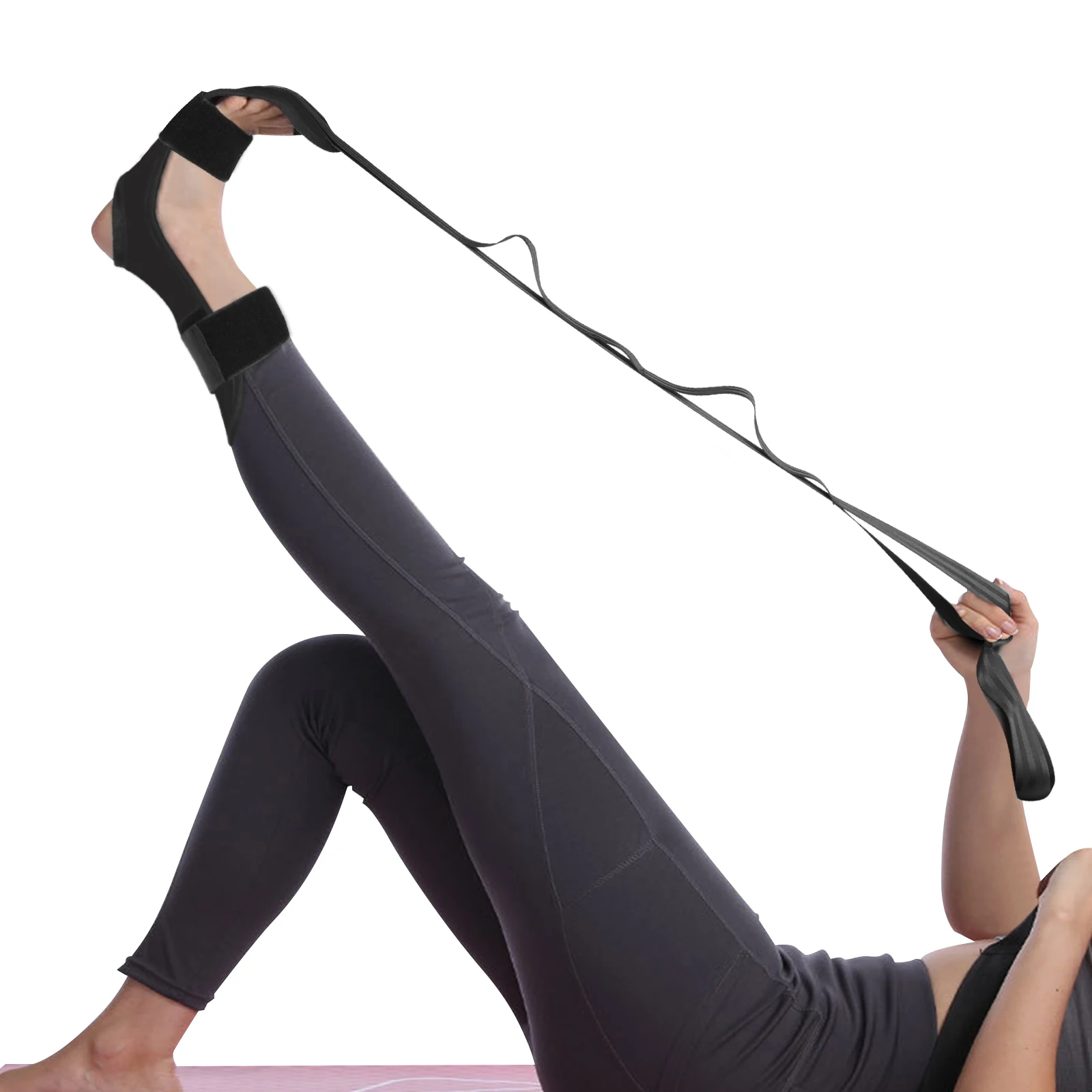 Fascia Stretcher Finally Flexible Again Yoga Strap Fasciitis Leg Training  And Exercises Dance Gymnastics Ballet Stretching