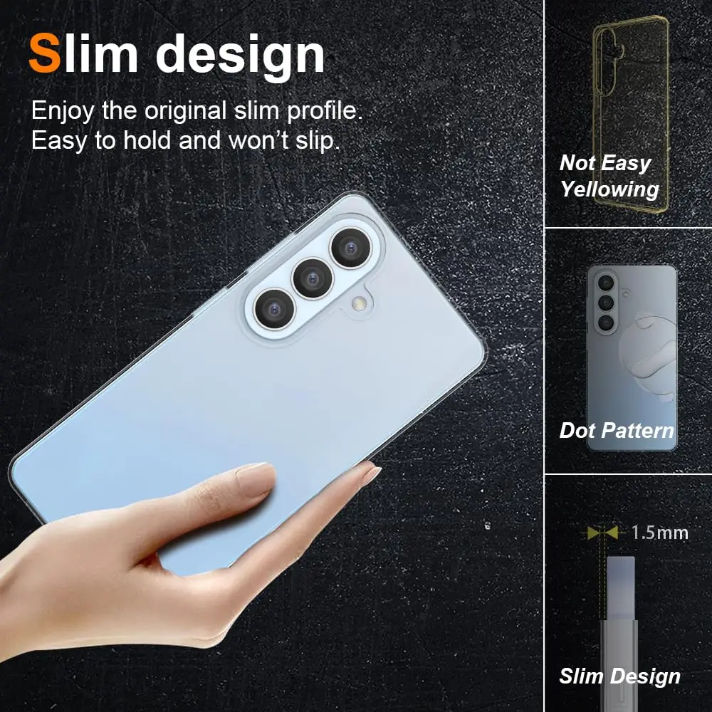 Premium Crystal Clear Rugged Shockproof Phone Case - Scratch-Resistant Transparent Cover