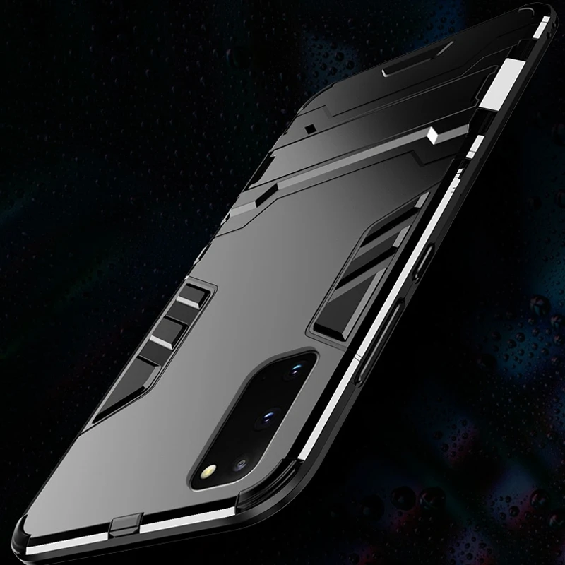 Kickstand Case for Samsung Galaxy S20 S20+ ULTRA PLUS S21 S10 S9 Note 20 10 9 8 Holder Cases Shockproof Stand Hard Back Cover 6