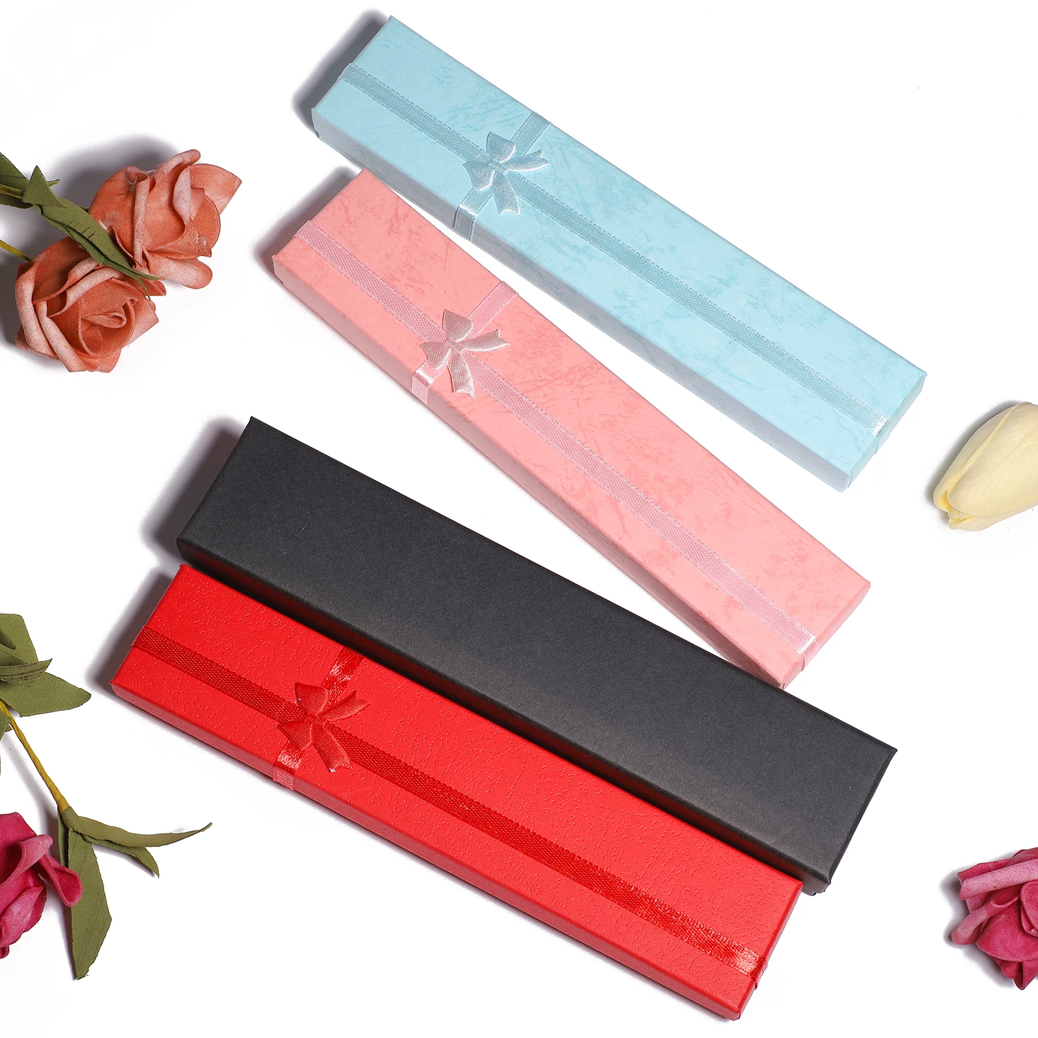 Boîte à Bijoux Élégante avec Nministériels d Papillon pour Boucles d'Oreilles et Colliers, Présentoir en Papier Bronzant, Cadeau, 12 Pièces