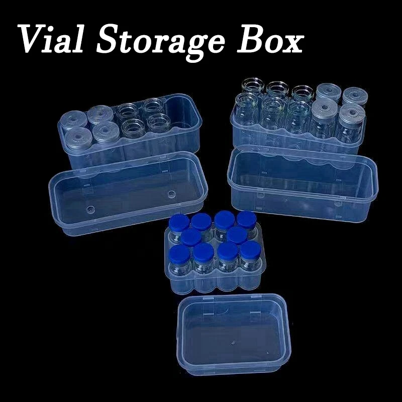 3/5/7/10mL Mini Box Transparent Storage Case Peptide Vial Refrigerator Organizer_voghion.com