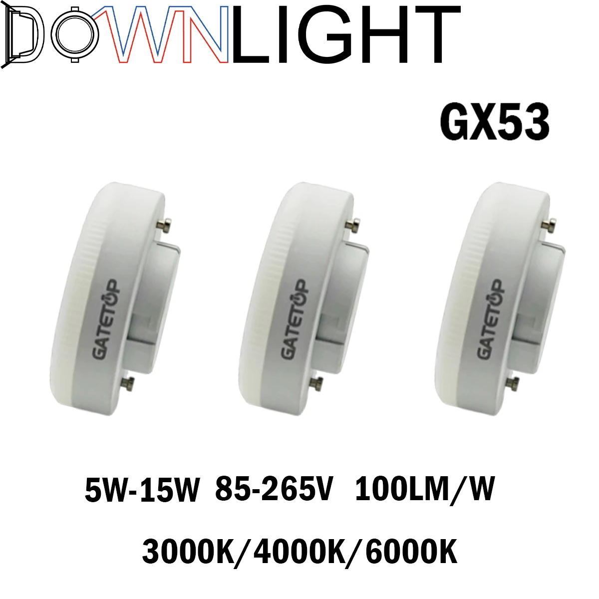 1-10PCS GX53 LED reflektor široký elektrické napětí AC85-265V  5-15W odvážnost lehký zdroj šatník skříň lehký odvážnost mříž otevřený skříňka lehký