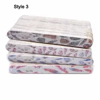 Lot de 50 Limes à Ongles en Bois Imprimées, Ponceuses 100/180/240, Multi-Designs, Lavables, Robustes et Épaisses 4