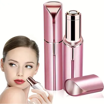 Depilatore elettrico portatile a forma di rossetto per le donne Strumento per rasoio domestico indolore ed efficace per la depilazione del viso 1