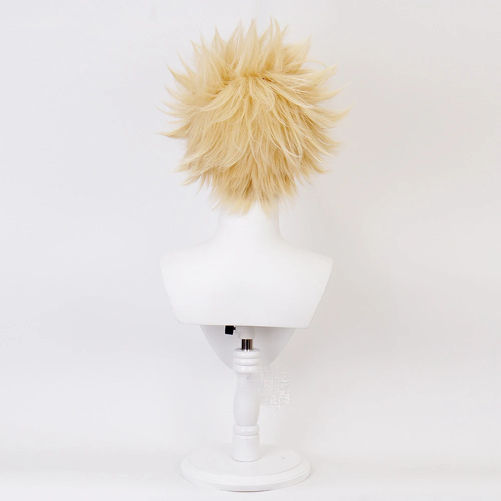 My Hero Academia Bakugou Katsuki Blonde Cosplay Wig - Heat Resistant Linen Short Style