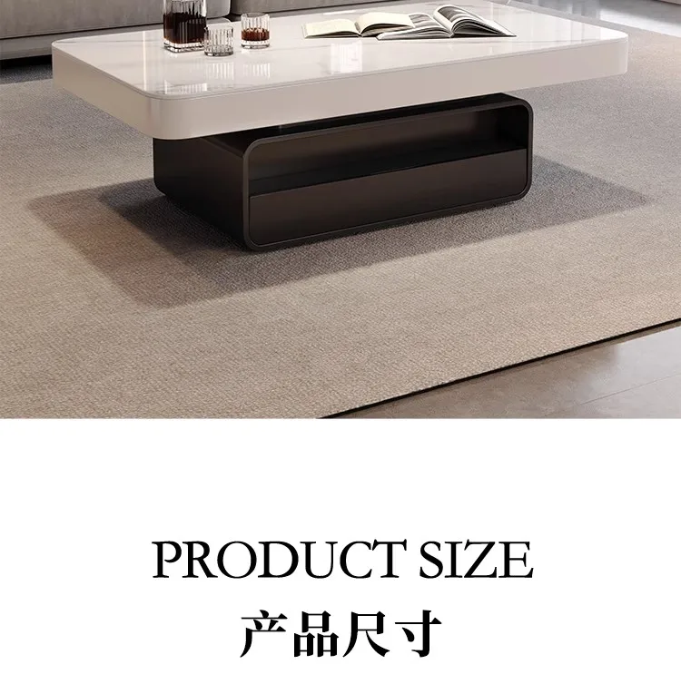 Designer Nordic Coffee Table Industrial Modern Bedroom Simple Coffee Table Minimalist Space Saving Metal Meubles Home Furniture