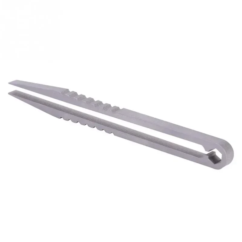 2 Sizes Portable Titanium Alloy Tweezers Outdoor Survival Camping Travel Mini Tools EDC Equipment