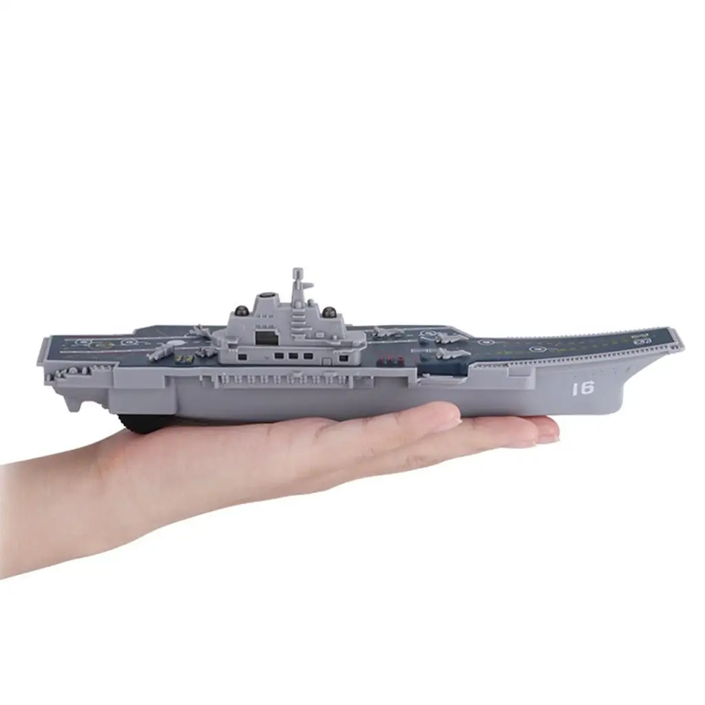 New Inertial Aircraft Carrier Light Music Model Military Ship Simulation Military Ship Toy Kids Educational Toy Ship Model