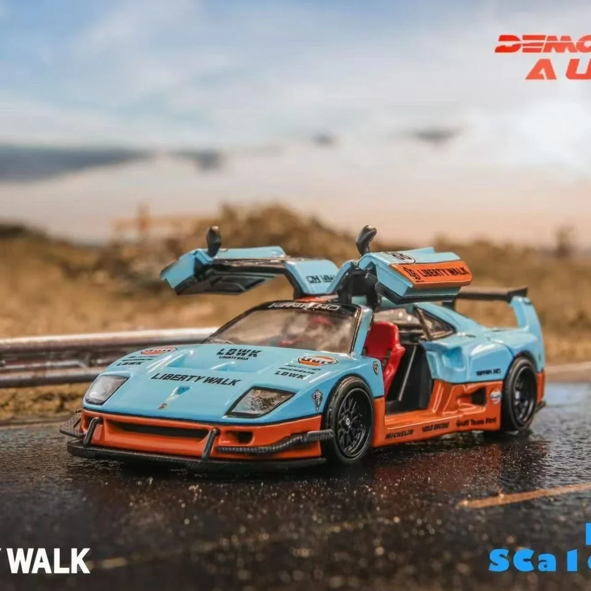Demon King AUTO.LBWK MARTINI F40 ガルウィング Demon King AUTO 1:64 Ferrari F40 Prancing Horse, Gull Wing