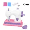 Children Sewing Machine Toy Travel Beginner Sewing Machines Portable Battery Powered Sewing Machine Pretend Play Arts For Kids 1
