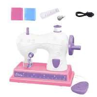 Children Sewing Machine Toy Travel Beginner Sewing Machines Portable Battery Powered Sewing Machine Pretend Play Arts For Kids 1