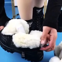 Baskets en coton à l'offre elles optiques pour femmes, chaussures décontractées, bottes de rinçage noires, velours chaud, tout match, mode d'hiver, nouveau, 2024 2