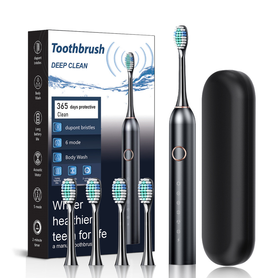New 6-speed adult home TPC charging toothbrush, soft bristled cleaning electric toothbrush