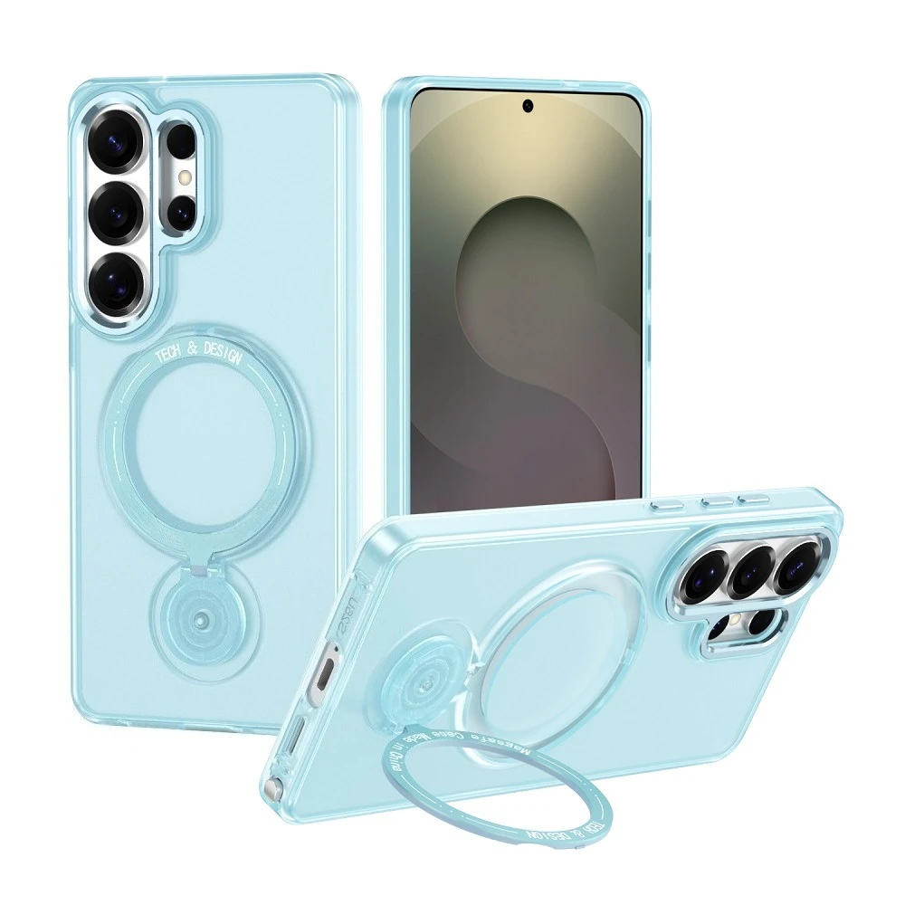 Matte Translucent Magnetic Bracket Phone Case with Ultra Protection