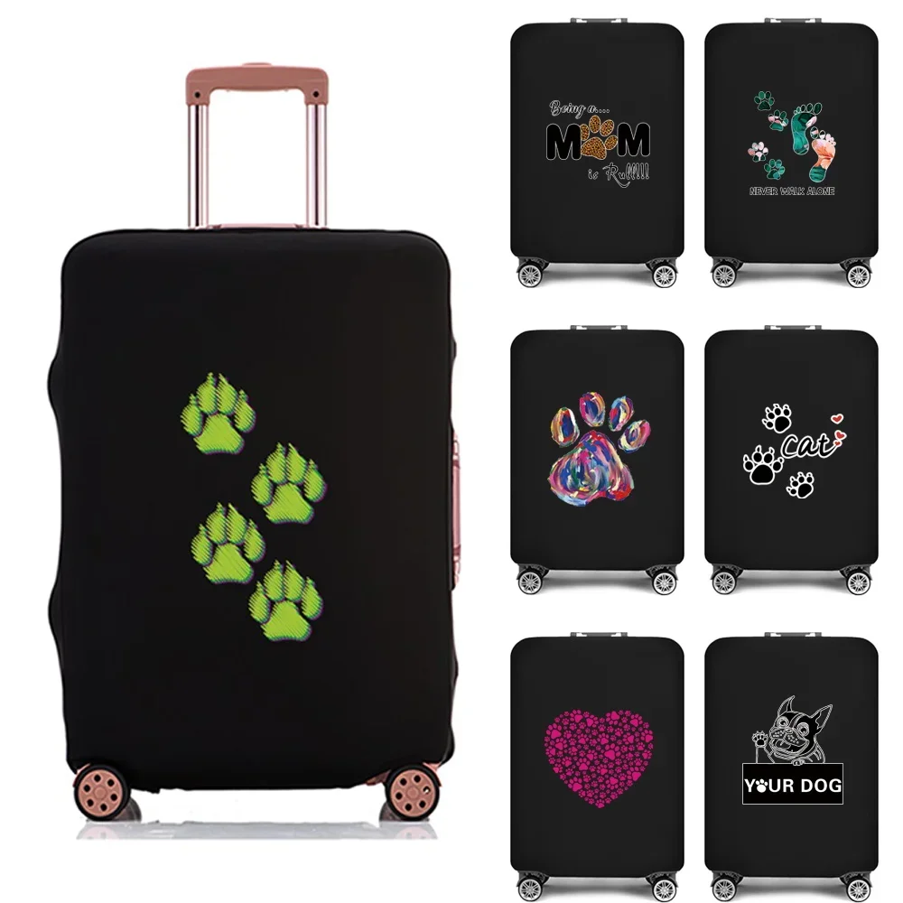 Luggage Suitcase Dust Cover Footprints Print Luggage Protective Case for 18-28" Portable Travel Trolley Case Travel Accessories